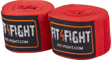 Fit4fight Hand Wrap Cotton 4,5 meter Red